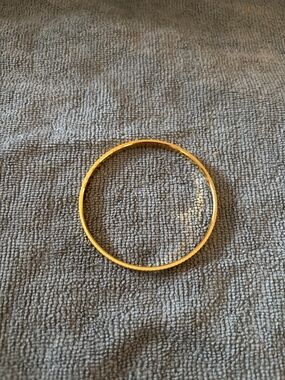 Trifari Gold Tone Slim Bangle Bracelet